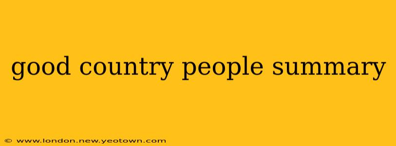 good country people summary