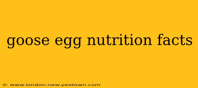 goose egg nutrition facts