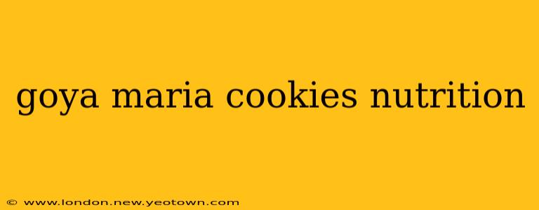 goya maria cookies nutrition