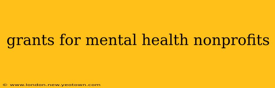 grants for mental health nonprofits