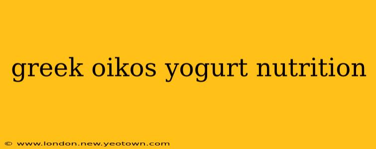 greek oikos yogurt nutrition