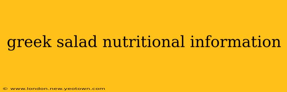 greek salad nutritional information