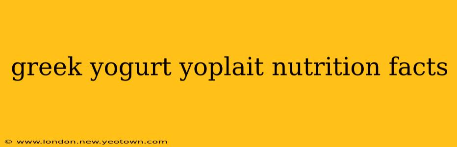 greek yogurt yoplait nutrition facts