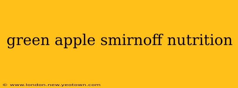 green apple smirnoff nutrition