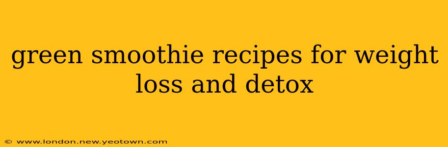 green smoothie recipes for weight loss and detox