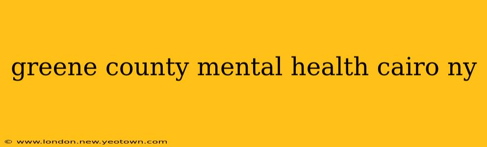greene county mental health cairo ny