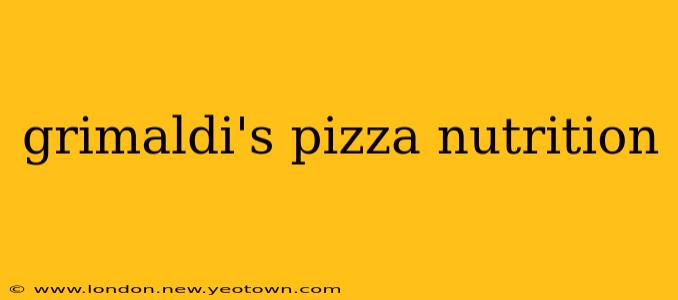 grimaldi's pizza nutrition