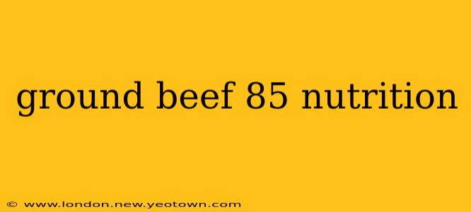 ground beef 85 nutrition