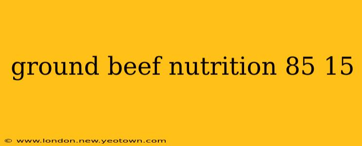 ground beef nutrition 85 15