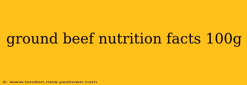 ground beef nutrition facts 100g