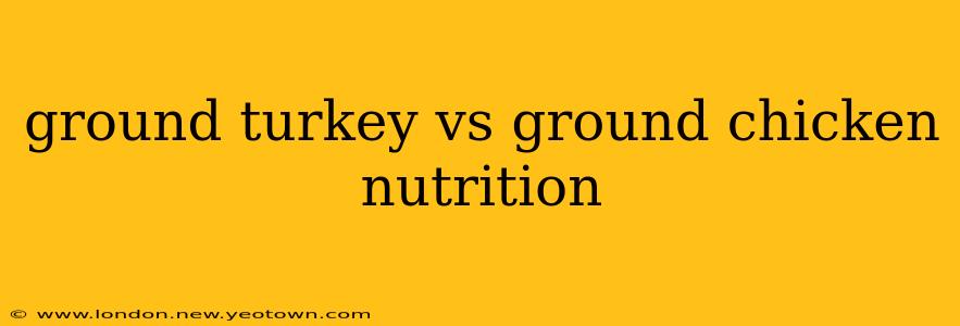 ground turkey vs ground chicken nutrition