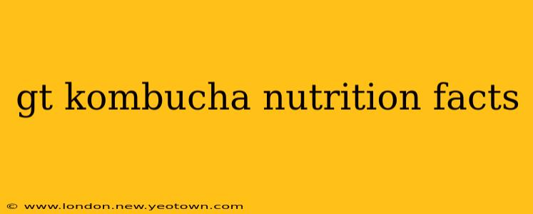 gt kombucha nutrition facts