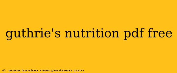 guthrie's nutrition pdf free
