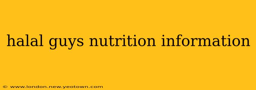 halal guys nutrition information