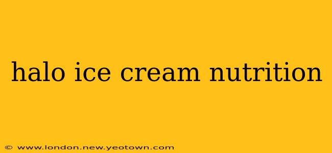 halo ice cream nutrition