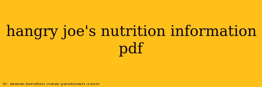 hangry joe's nutrition information pdf