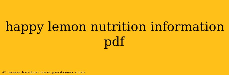happy lemon nutrition information pdf
