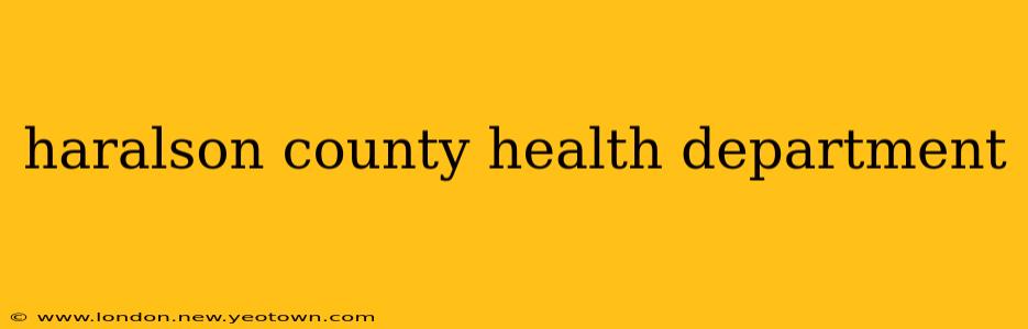 haralson county health department