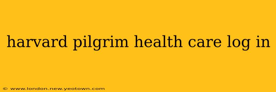 harvard pilgrim health care log in