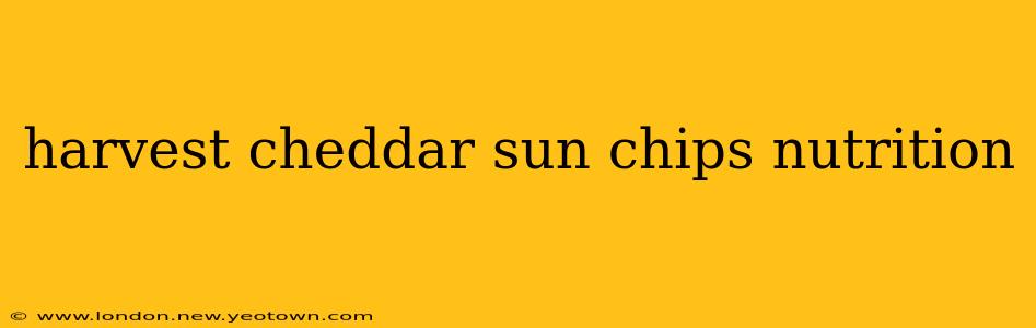 harvest cheddar sun chips nutrition