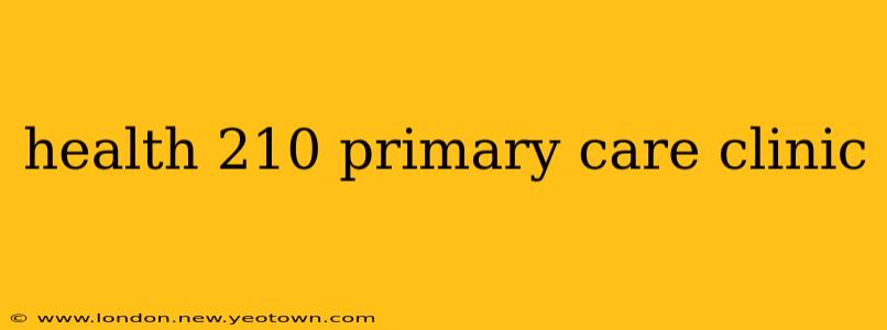 health 210 primary care clinic