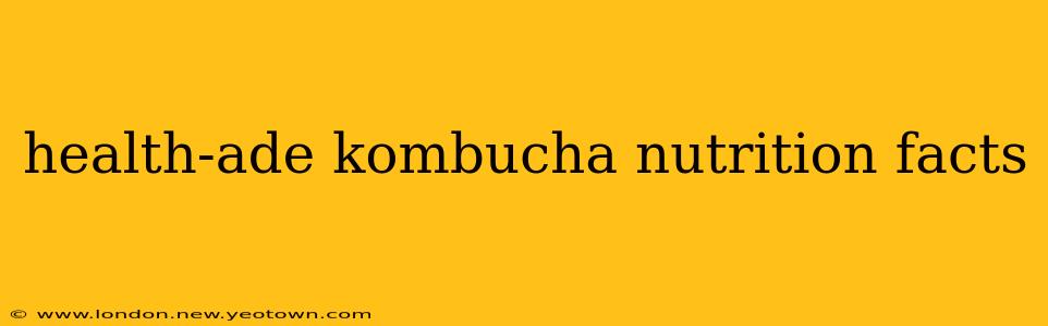 health-ade kombucha nutrition facts