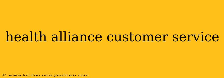 health alliance customer service