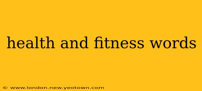 health and fitness words