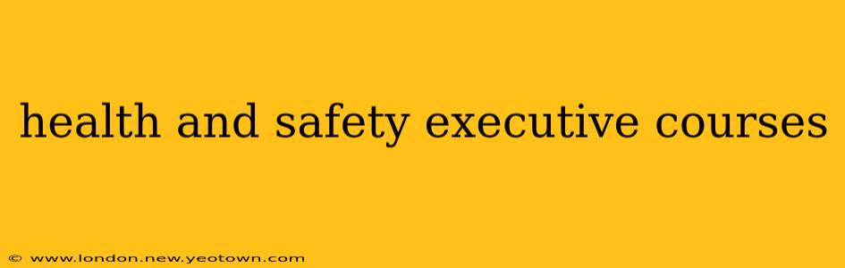 health and safety executive courses