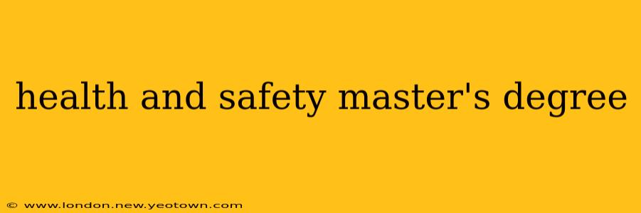 health and safety master's degree
