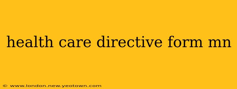 health care directive form mn