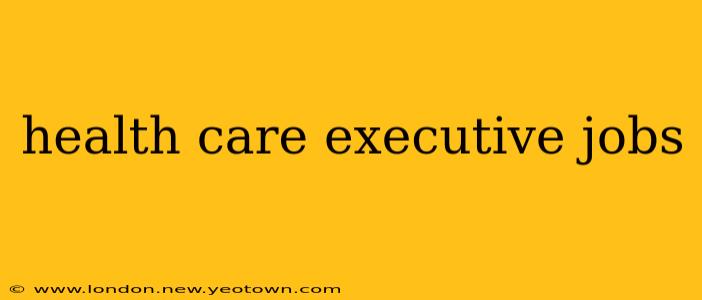 health care executive jobs