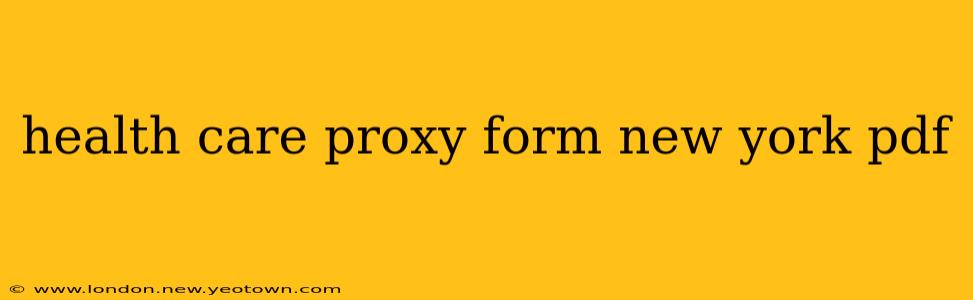 health care proxy form new york pdf