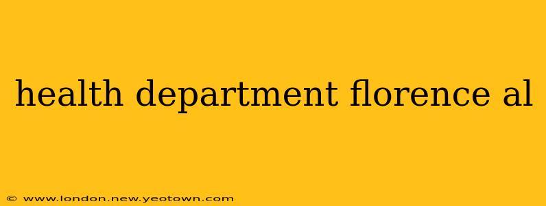 health department florence al