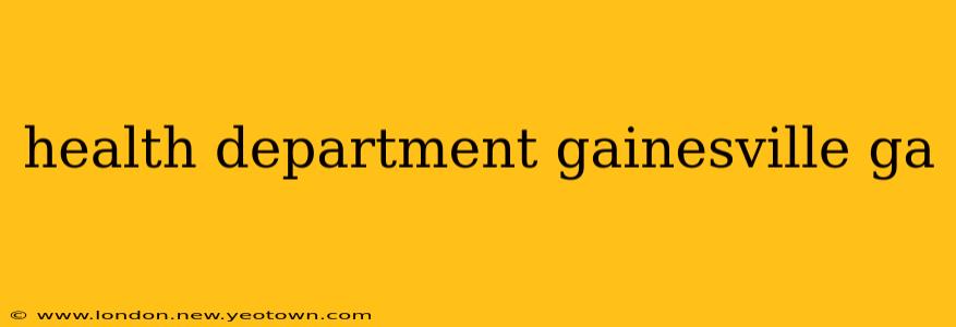 health department gainesville ga