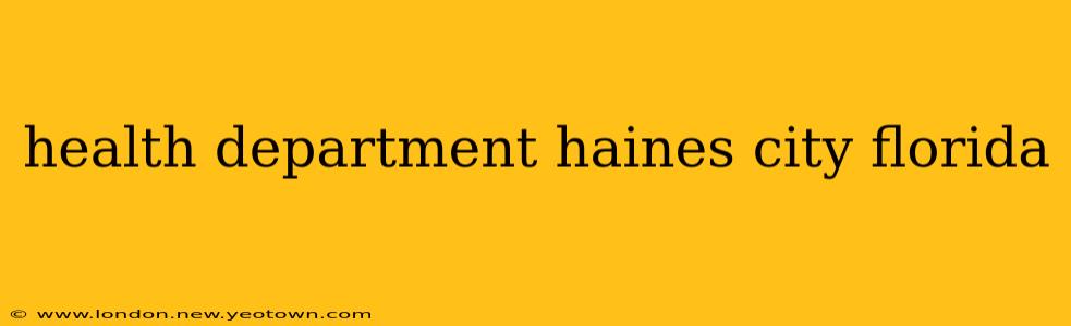 health department haines city florida