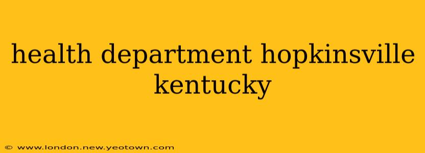 health department hopkinsville kentucky