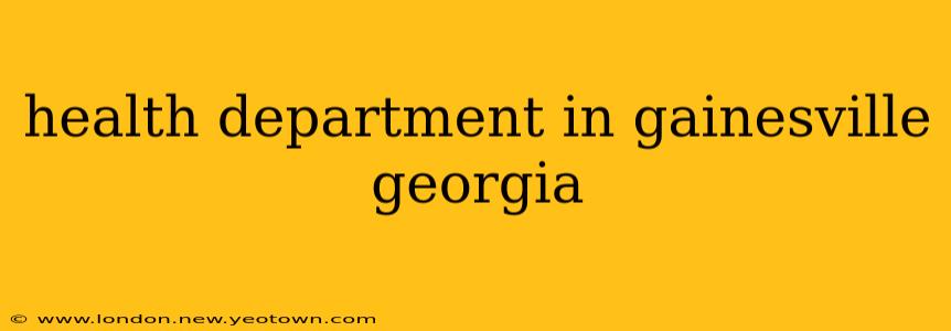 health department in gainesville georgia
