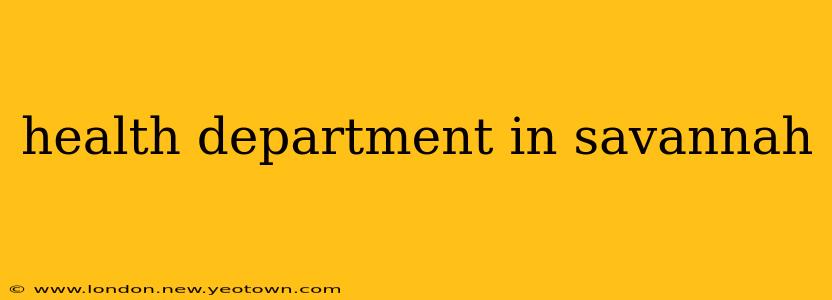health department in savannah