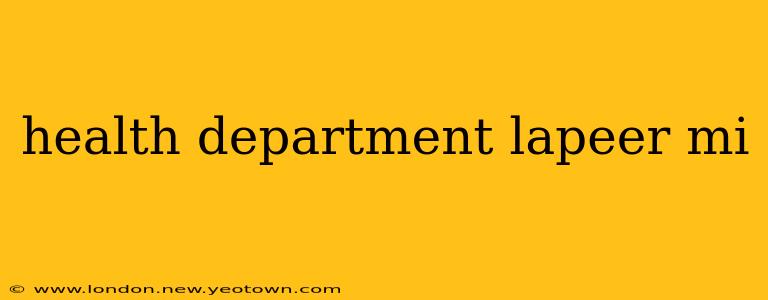 health department lapeer mi