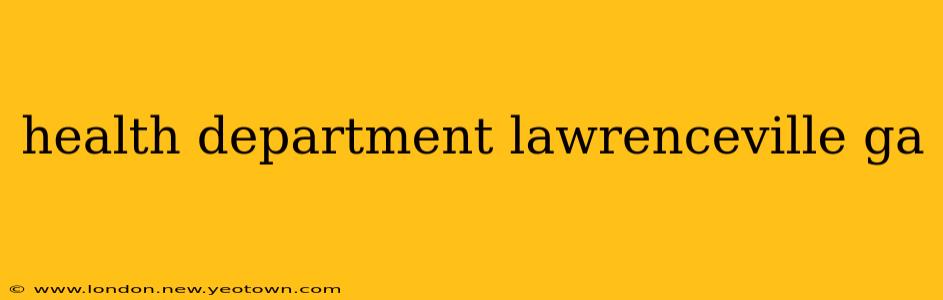 health department lawrenceville ga