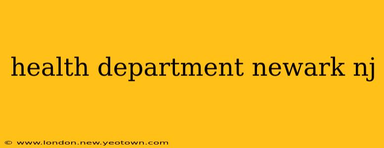 health department newark nj