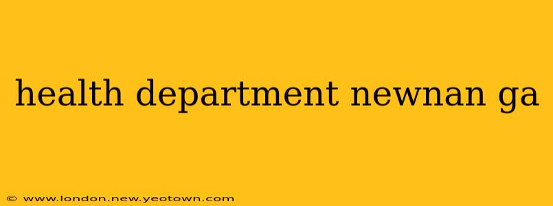 health department newnan ga