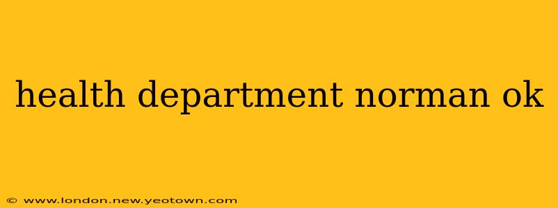 health department norman ok