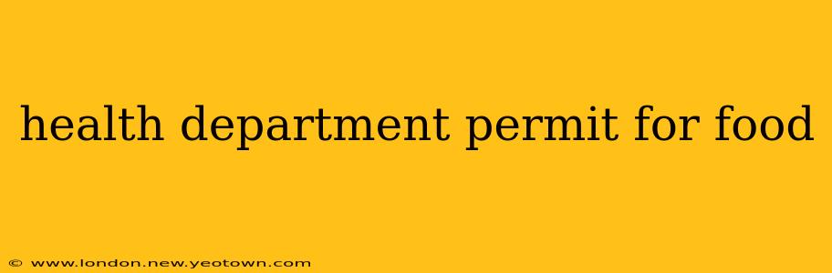 health department permit for food