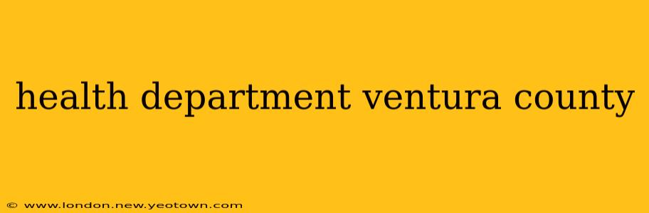 health department ventura county