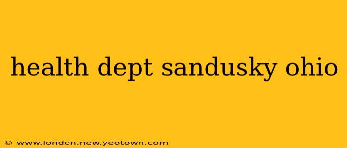 health dept sandusky ohio