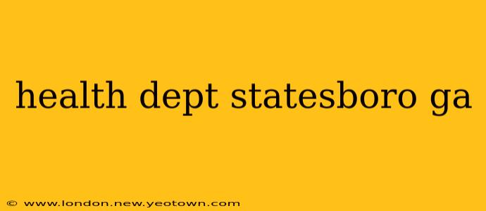 health dept statesboro ga