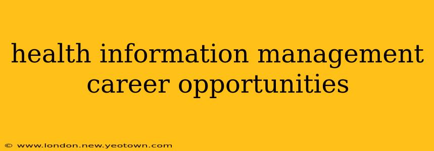 health information management career opportunities