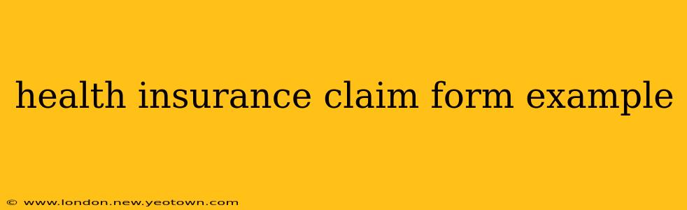 health insurance claim form example